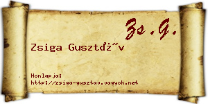 Zsiga Gusztáv névjegykártya