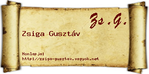 Zsiga Gusztáv névjegykártya